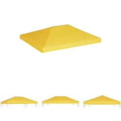 The Living Store Paviljongtak 270 g/m² 4x3 m gul - Tak till partytält & lusthus