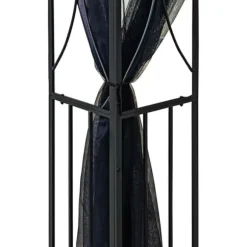 The Living Store Paviljong med sidoväggar antracit 300x300x270 cm stål - Partytält & paviljoner