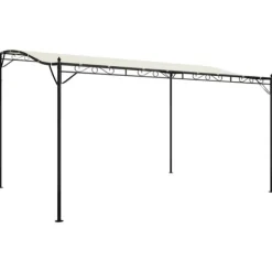 The Living Store Paviljong gräddvit 4x3 m 180 g/m² tyg och stål - Partytält & paviljoner