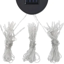 The Living Store Paviljong myggnät ljusslinga LED 4x3x2,73 m antracit 180 g/m² - Partytält & paviljoner