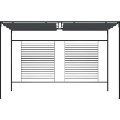 The Living Store Paviljong med infällbart tak 4x3x2,3 m gräddvit 180 g/m² - Partytält & paviljoner