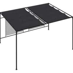 The Living Store Paviljong med infällbart tak 4x3x2,3 m gräddvit 180 g/m² - Partytält & paviljoner