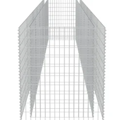The Living Store Planteringsgabion upphöjd galvaniserat stål 540x90x100 cm - Krukor & odlingslådor