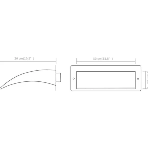 The Living Store Poolfontän rostfritt stål 30x9x26 cm silver - Fontäner