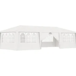 The Living Store Professionellt partytält med väggar 4x9 m vit 90 g/m² - Partytält & paviljoner