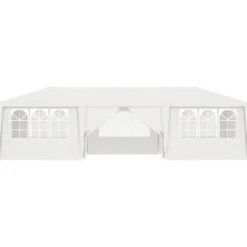 The Living Store Professionellt partytält med väggar 4x9 m vit 90 g/m² - Partytält & paviljoner