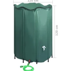 The Living Store Regntunna hopfällbar med kran 1350 L - Bevattning