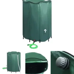 The Living Store Regntunna hopfällbar med kran 1250 L - Bevattning