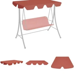 The Living Store Reservtak för hammock terrakotta 188/168x145/110cm - Tak till partytält & lusthus