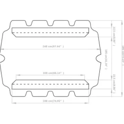 The Living Store Reservtak för hammock terrakotta 188/168x145/110cm - Tak till partytält & lusthus