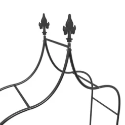 The Living Store Rosenbågar 2 st svart 120x38x260 cm stål - Bersåer, spaljéer & pergolor