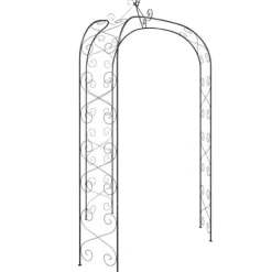 The Living Store Rosenbåge svart Ø180x255 cm stål - Bersåer, spaljéer & pergolor
