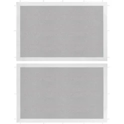 The Living Store Sidoväggar för partytält 2 st vit och svart mesh - Partytält & paviljoner