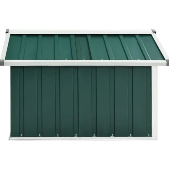 The Living Store Skjul för robotgräsklippare 92x97x63 cm galvaniserat stål grön - Förråd & Redskapsbodar