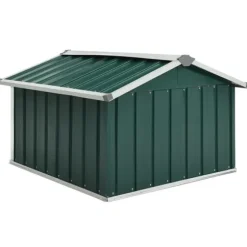 The Living Store Skjul för robotgräsklippare 92x97x63 cm galvaniserat stål grön - Förråd & Redskapsbodar