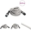 The Living Store Slang med sprutmunstycke silver 0,6" 22,5 m rostfritt stål - Vattenslangar