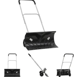 The Living Store Snöskyffel med utdragbart handtag svart 66 cm stålblad - Snöskyfflar