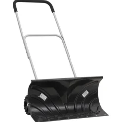 The Living Store Snöskyffel med utdragbart handtag svart 66 cm stålblad - Snöskyfflar