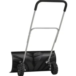 The Living Store Snöskyffel med utdragbart handtag svart 66 cm stålblad - Snöskyfflar