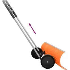 The Living Store Snöskyffel med utdragbart handtag orange 96 cm stålblad - Snöskyfflar