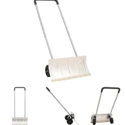 The Living Store Snöskyffel med utdragbart handtag silver 61 cm stålblad - Snöskyfflar