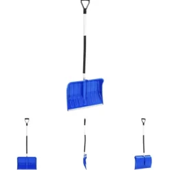 The Living Store Snöspade blå 145 cm aluminium - Snöskyfflar