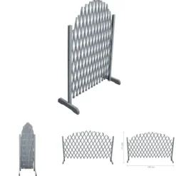 The Living Store Spaljéstaket massivt granträ 1,8x1 grå - Staket