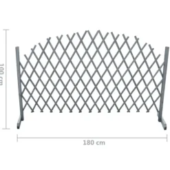 The Living Store Spaljéstaket massivt granträ 1,8x1 grå - Staket
