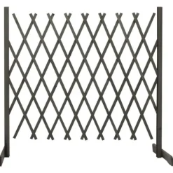 The Living Store Spaljéstaket grå 180x100 cm massivt granträ - Staket