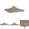 The Living Store Tak till partytält 3x3 m taupe 270 g/m² - Tak till partytält & lusthus