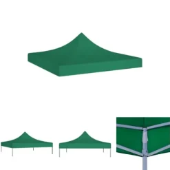 The Living Store Tak till partytält 3x3 m grön 270 g/m² - Tak till partytält & lusthus