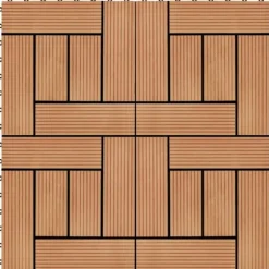 The Living Store Trall 22 st 30x30 cm 2 kvm WPC teakfärg - Golvbeläggning