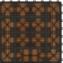 The Living Store Trall 22 st 30x30 cm 2 kvm WPC teakfärg - Golvbeläggning