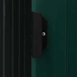 The Living Store Trädgårdsbod med hylla grön 205x130x183 cm järn - Förråd & Redskapsbodar