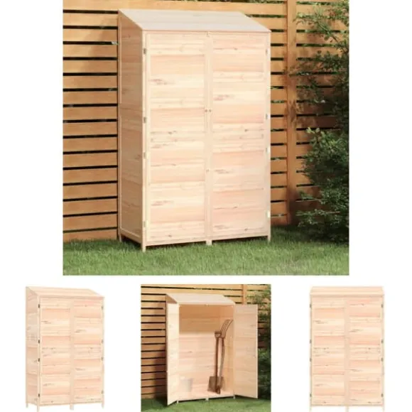 The Living Store Trädgårdsbod 102x52x174,5 cm massivt granträ - Förråd & Redskapsbodar