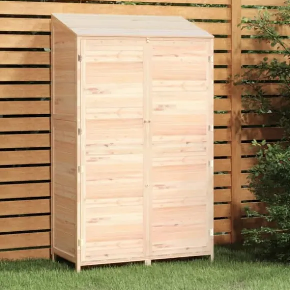 The Living Store Trädgårdsbod 102x52x174,5 cm massivt granträ - Förråd & Redskapsbodar