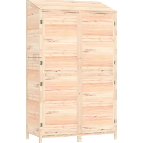 The Living Store Trädgårdsbod 102x52x174,5 cm massivt granträ - Förråd & Redskapsbodar