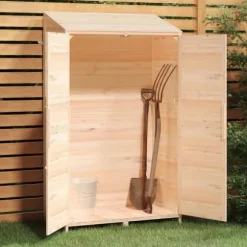 The Living Store Trädgårdsbod 102x52x174,5 cm massivt granträ - Förråd & Redskapsbodar