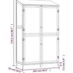 The Living Store Trädgårdsbod 102x52x174,5 cm massivt granträ - Förråd & Redskapsbodar