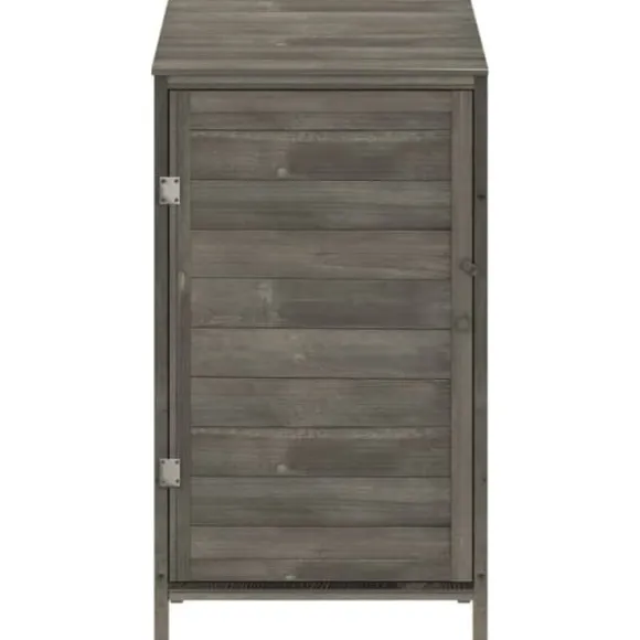 The Living Store Trädgårdsbod antracit 55x52x112 cm massivt granträ - Förråd & Redskapsbodar