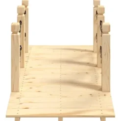 The Living Store Trädgårdsbro med kedjeräcken 150x67x56cm massivt granträ - Trädgårdsbroar