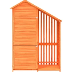 The Living Store Trädgårdsbod brun 120x53,5x170 cm massiv furu - Förråd & Redskapsbodar