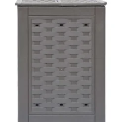 The Living Store Trädgårdskompost 3 st brun 60x60x83 cm 900 L plastrotting - Komposterare