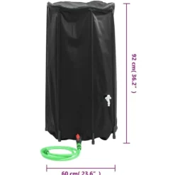 The Living Store Vattentank med kran vikbar 250 L PVC - Bevattning