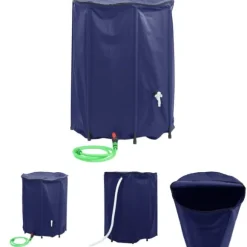 The Living Store Vattentank med kran vikbar 1350 L PVC - Bevattning