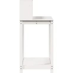 The Living Store Växtbord med hyllor vit 82,5x50x109,5 cm massiv furu - Växtställ