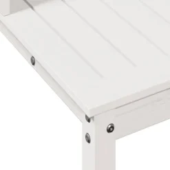 The Living Store Växtbord med hyllor vit 82,5x50x109,5 cm massiv furu - Växtställ