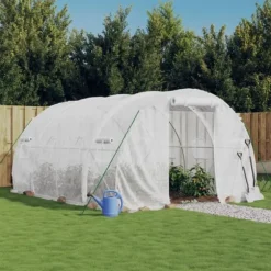 The Living Store Växthus med stålram vit 12 m² 4x3x2 m - Växthus