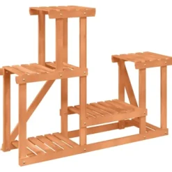 The Living Store Växtställ 90x25x73,5 cm massivt granträ - Växtställ