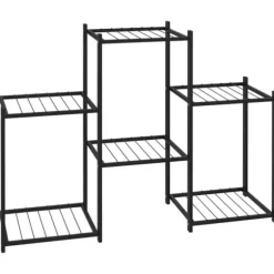 The Living Store Växtställ 83x25x60 cm svart järn - Växtställ